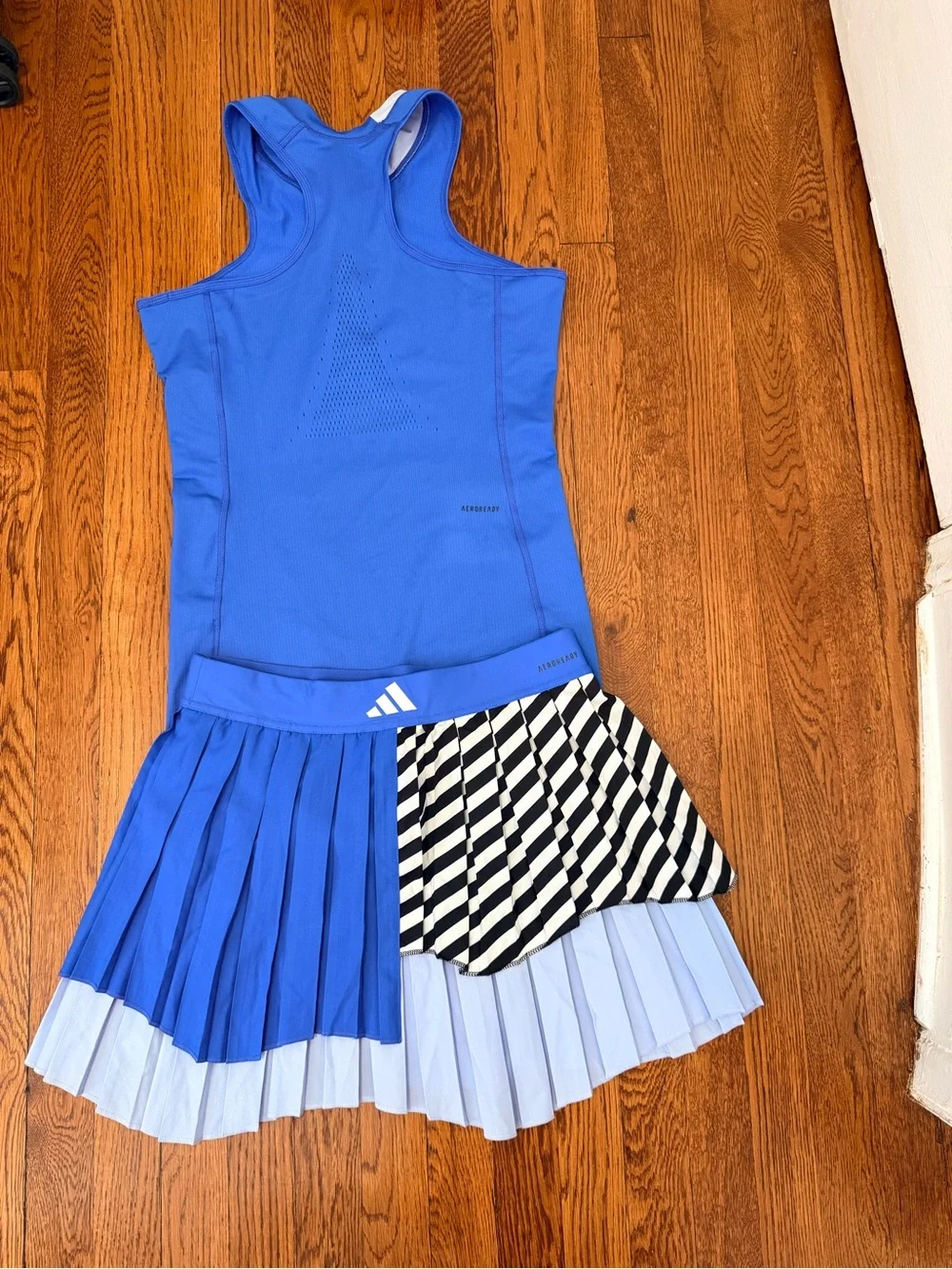 Adidas Tennis AEROREADY Pro Leotard & Pleated Skirt Set - Picture 7 of 10